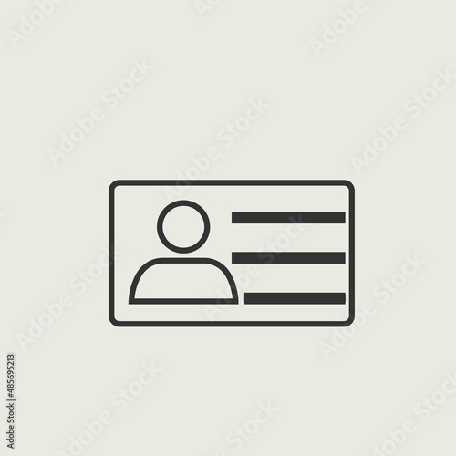 identity card vector icon illustration sign 