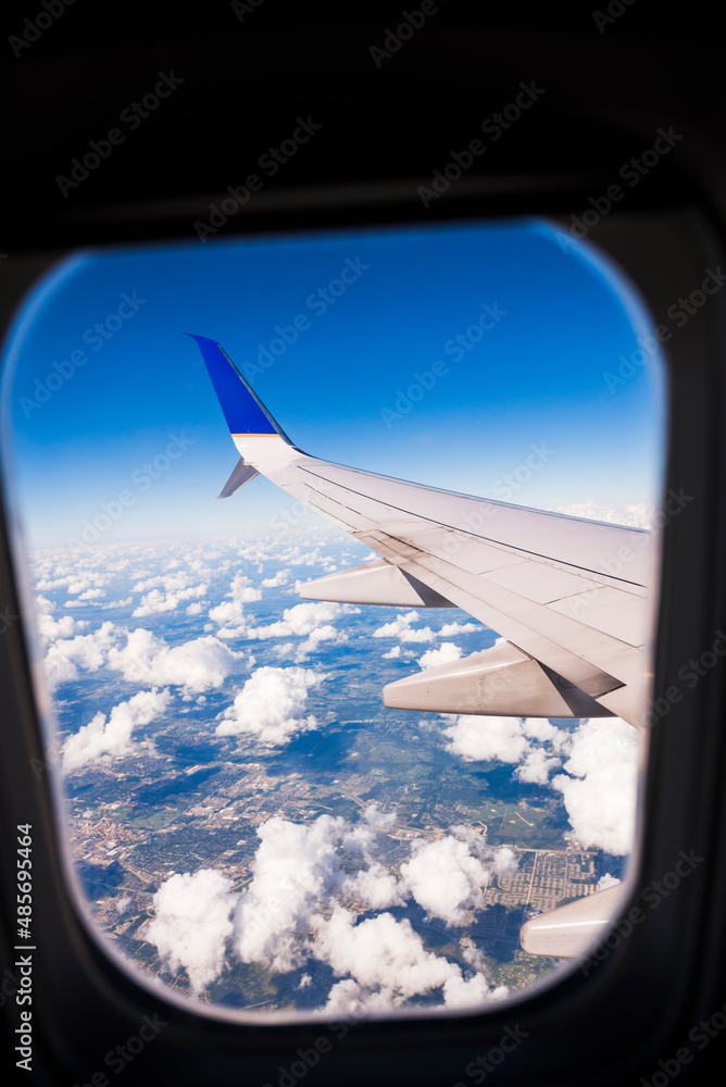 View from airplane window as the airplace lands in Quito Airport, Pichincha Province, Ecuador, South America View from airplane window as the airplace lands in Quito Airport, Pichincha Province, Ecuador, South America