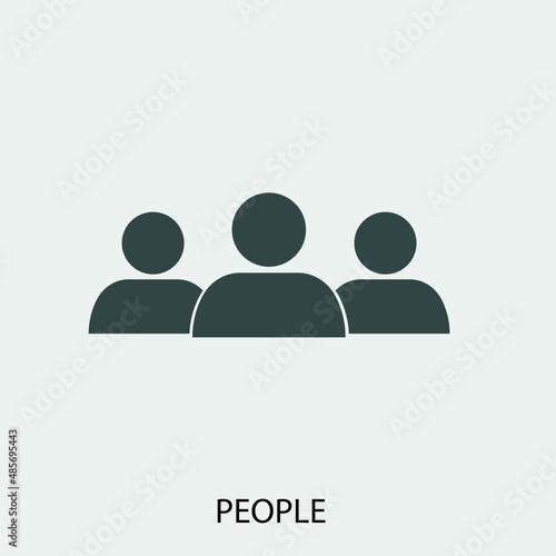 people vector icon illustration sign 