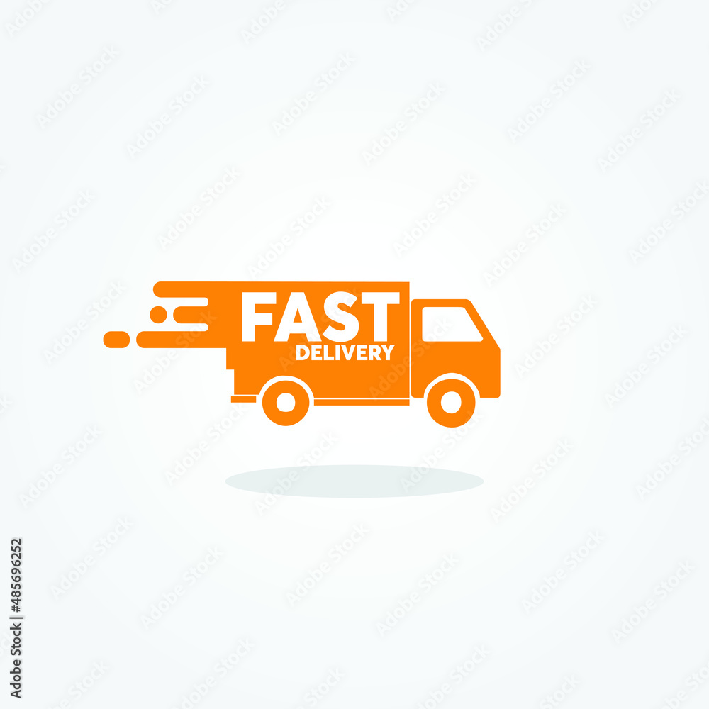 Naklejka premium fast delivery icon. fast delivery logo.