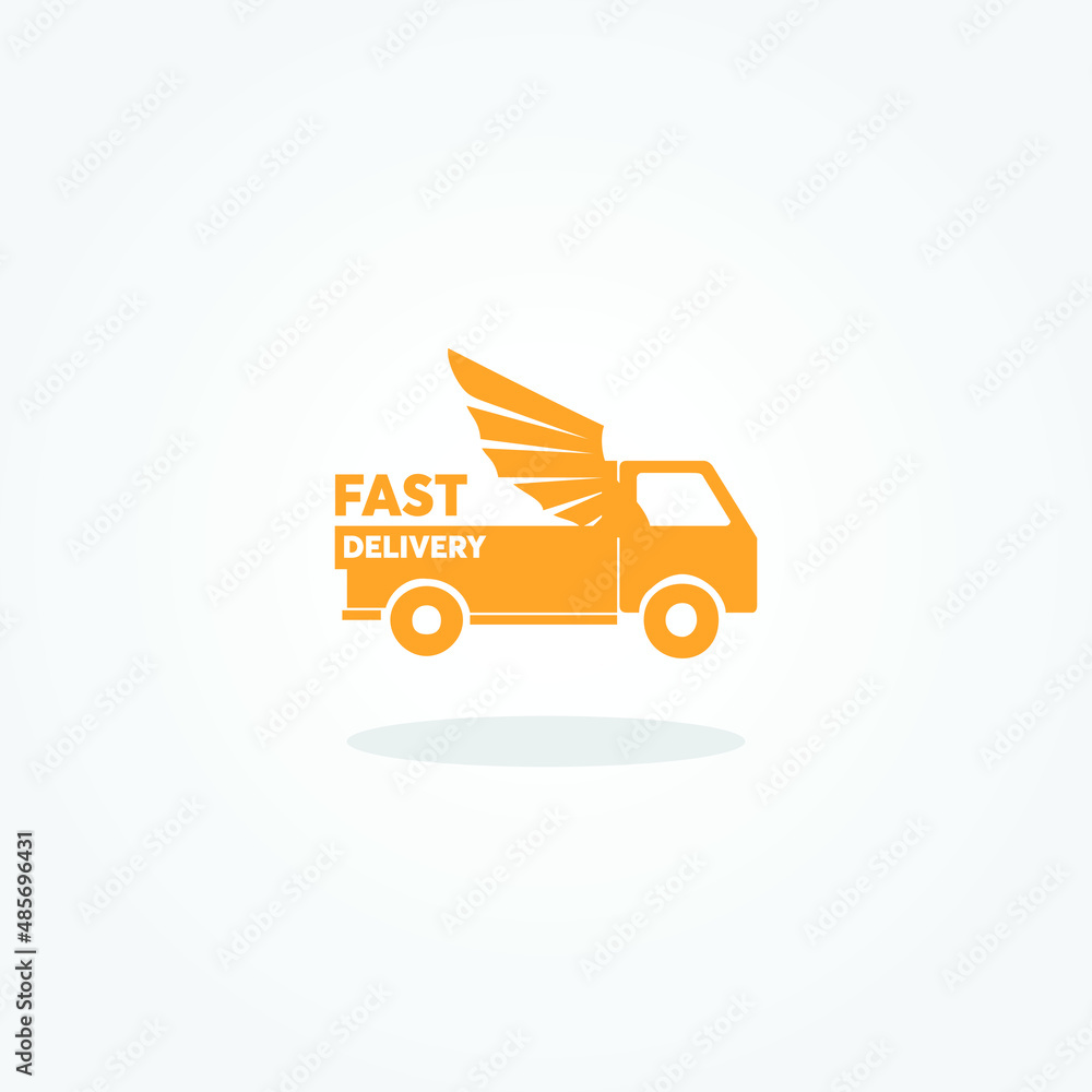 Naklejka premium fast delivery icon. fast delivery logo.