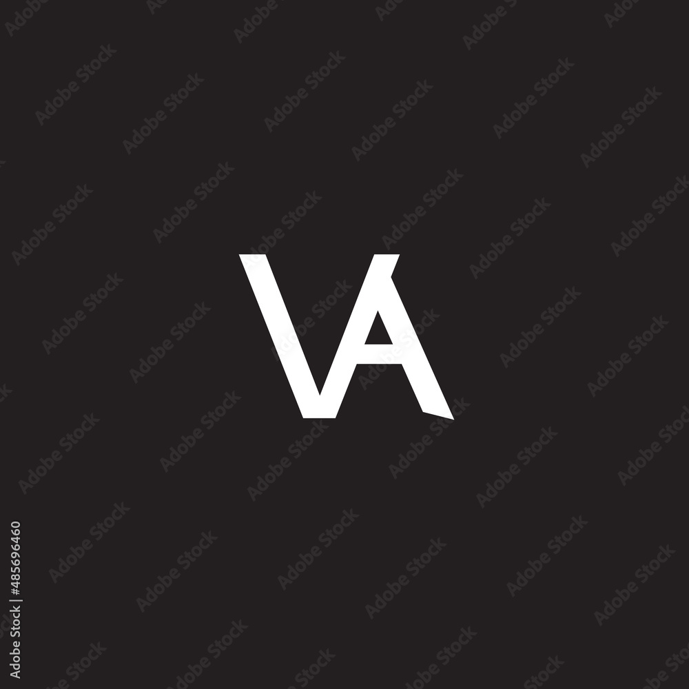 Va letters logo on black background Premium Vector Va letters logo on black background Premium Vector