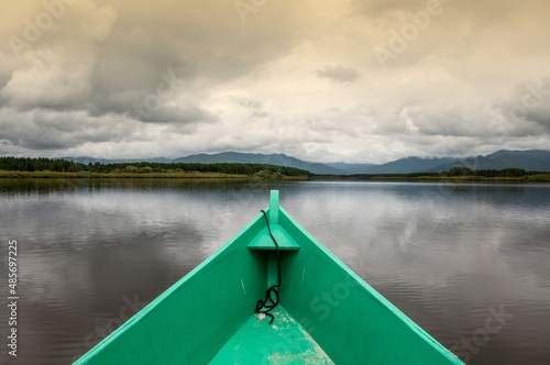canoe on lake in Guarda do Embaú , Santa Catarina