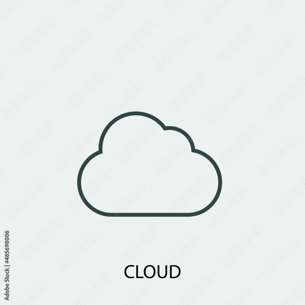 cloud vector icon illustration sign cloud vector icon illustration sign
