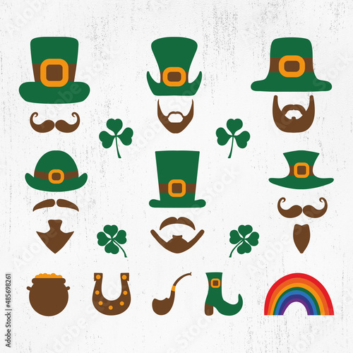 St Patricks Day SVG Bundle, Top Hat and Mustache, Leprechaun, top hat, mustache, leprechaun, St Patricks day SVG, St Patricks svg
