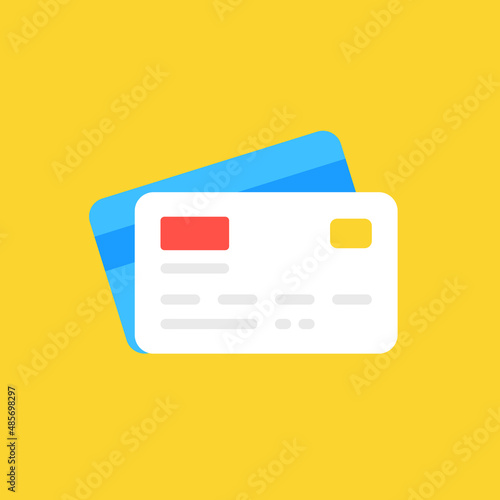 Vector credit card icon. Flat design. Vector icon