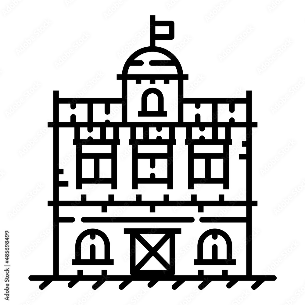 House Flat Icon Isolated On White Background
