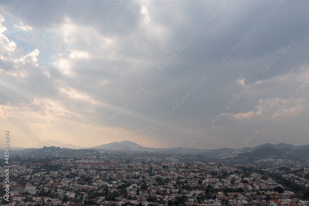 Fototapeta premium Vista panorámica de Ciudad Satélite, Estado de México