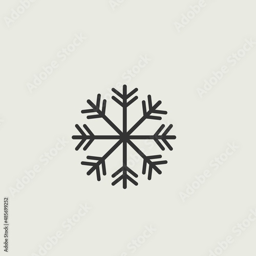 snowflake vector icon illustration sign  