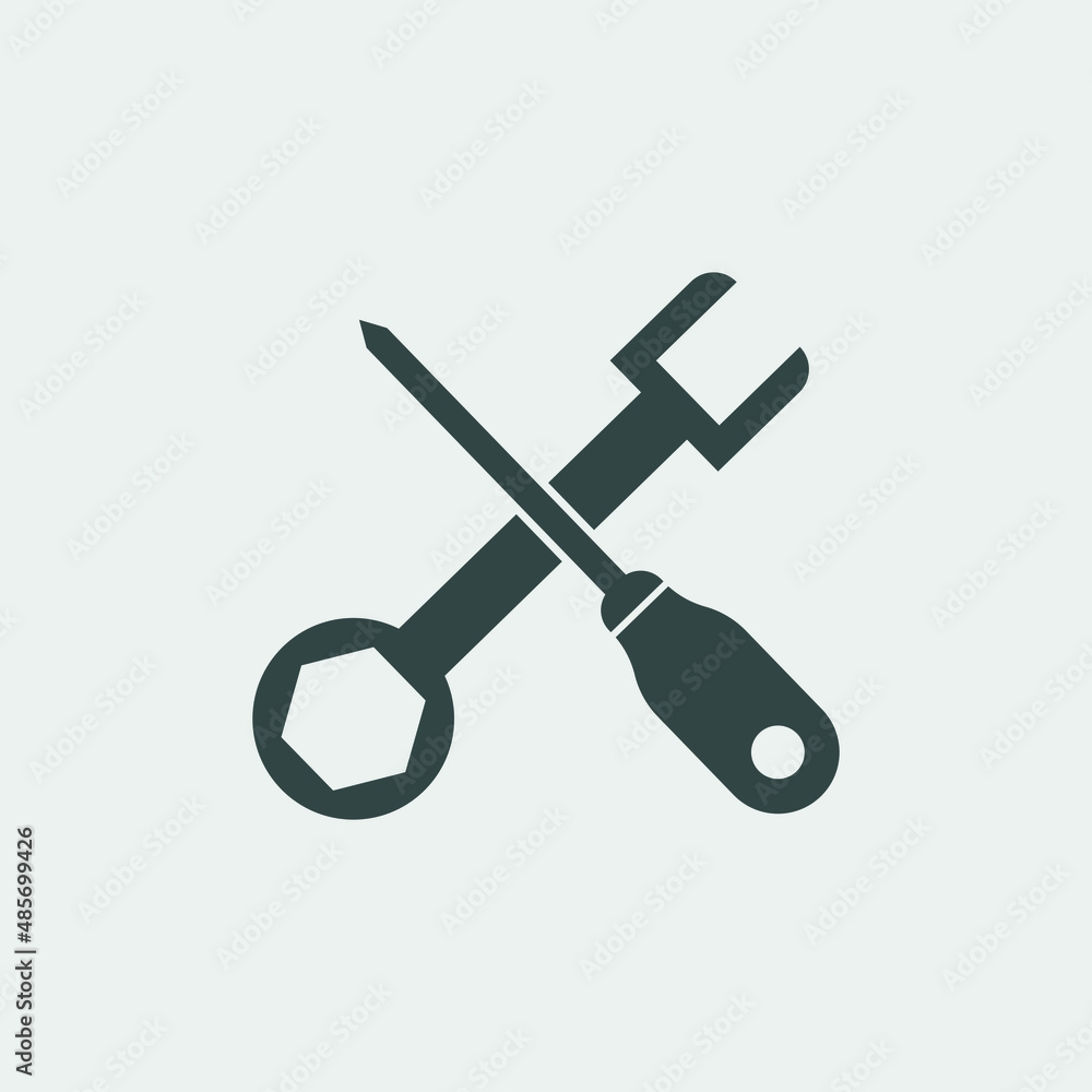 wrench vector icon illustration sign wrench vector icon illustration sign
