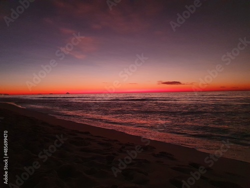 sunset on the beach