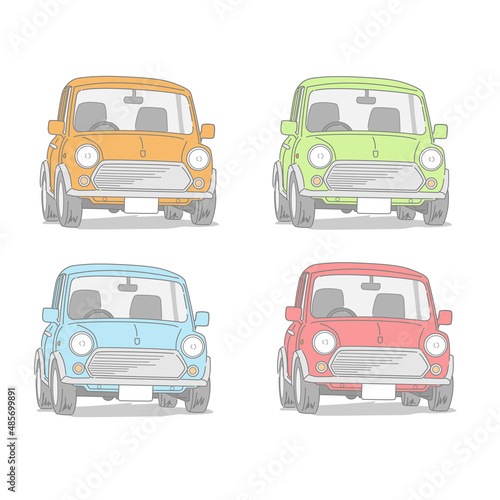 クラシックカーのベクター素材セット