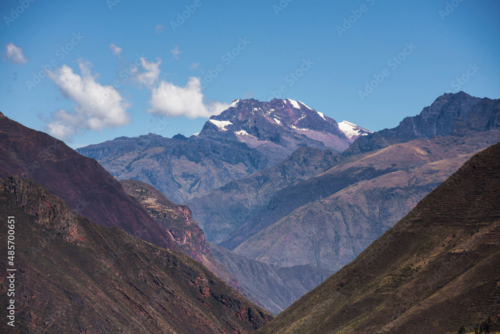 Sacred Valley of the Incas, Andes mountains landscape, near Cusco, Peru, South America