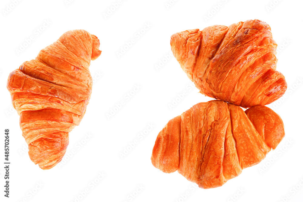 Crisp fresh croissants in the background Crisp fresh croissants in the background