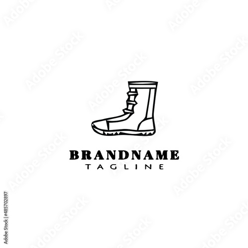 cute boot logo icon design template vector illustration