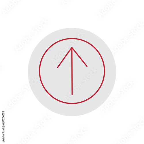 Arrow vector icon. Location icon. Flat arrow circle for web design. Vector illustration. stock image. 