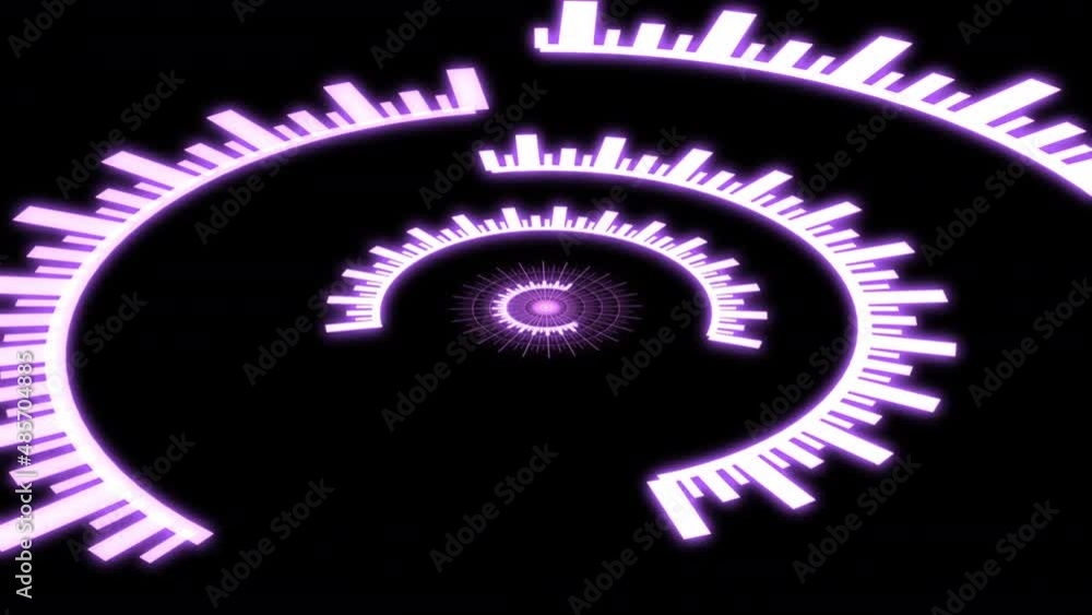 3D HUD Arc Audio Reactive Equalizer Tribal Purple X60 Degrees Large VJ Loop Animation 01 3D HUD Arc Audio Reactive Equalizer Tribal Purple X60 Degrees Large VJ Loop Animation 01