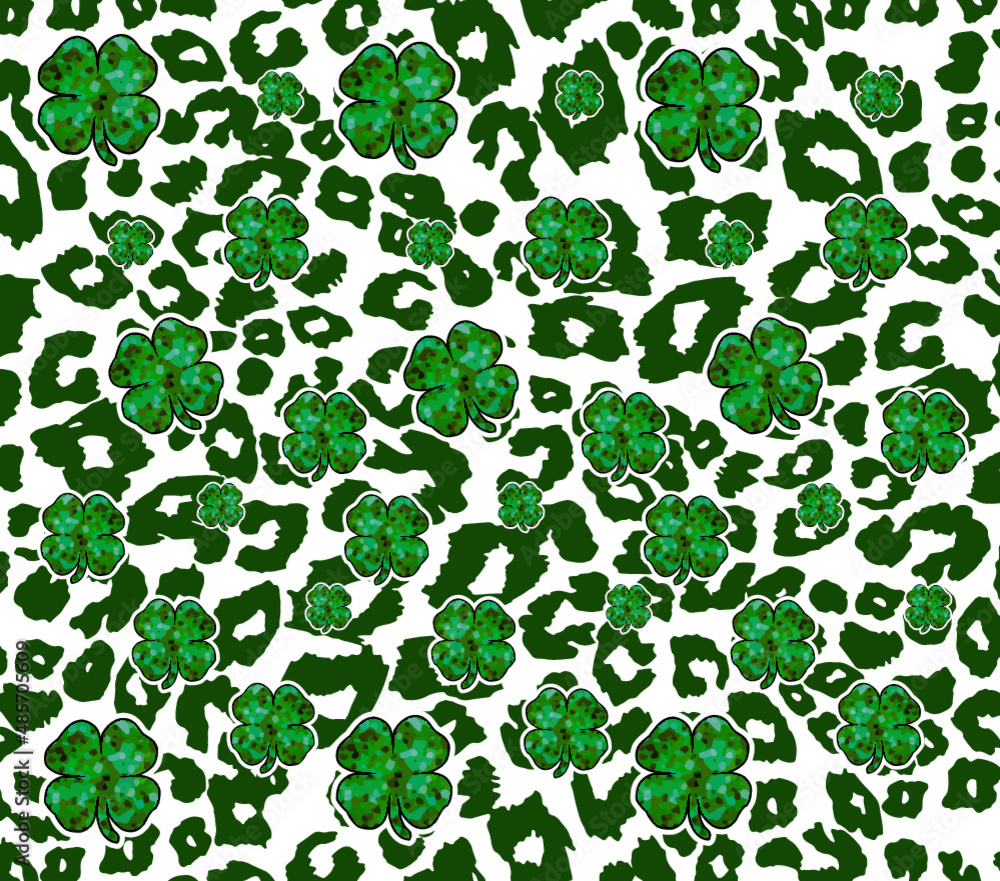 seamless pattern with clover seamless pattern with clover