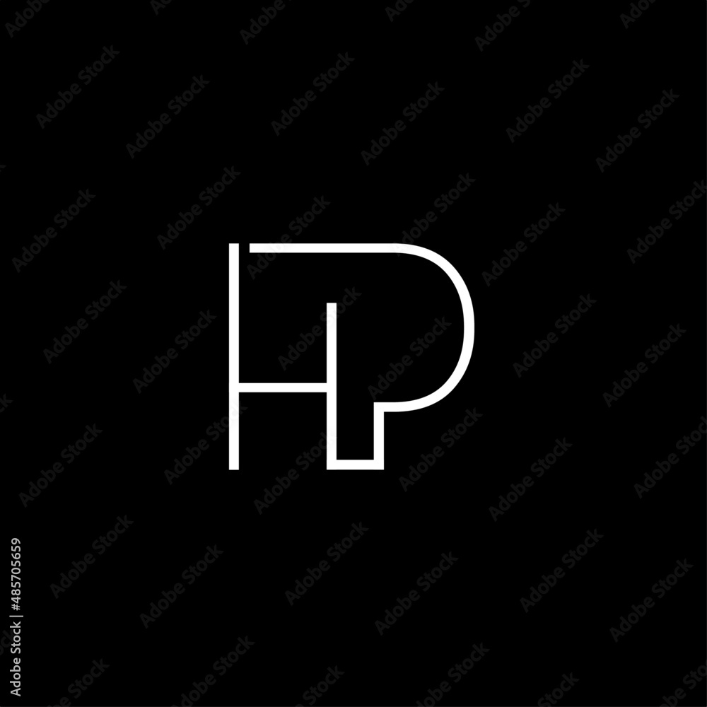 Initial HP monogram logo concept