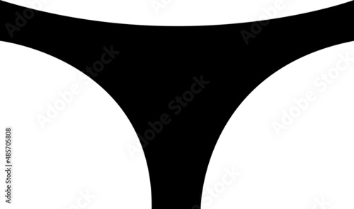 Woman panties element in flat simple style on white background..eps
