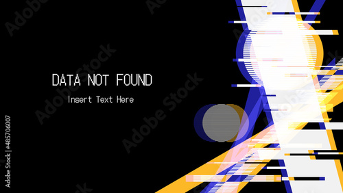 Neon coloured abstract Glitched lines pattern on black background