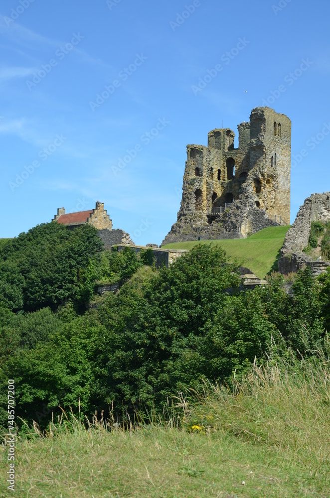 Castle ruins in Scarborough England