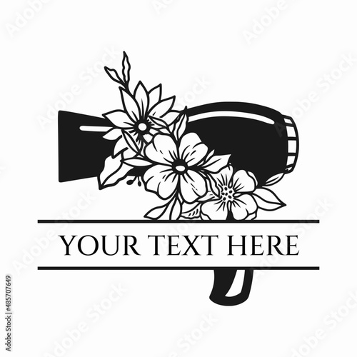 Split floral Hair Dryer for Salon logo