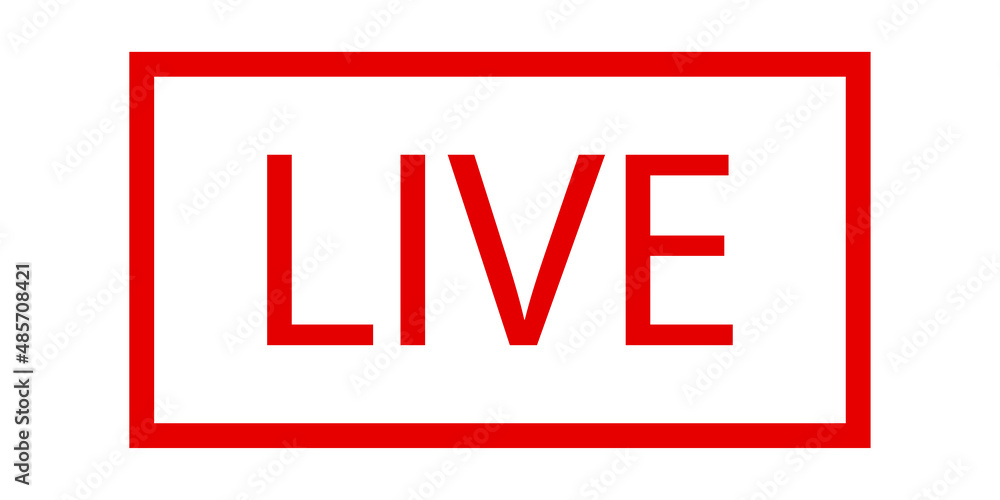 Red live frame, great design for any purposes. Online video. Video player template. Vector illustration. stock image. Red live frame, great design for any purposes. Online video. Video player template. Vector illustration. stock image.
