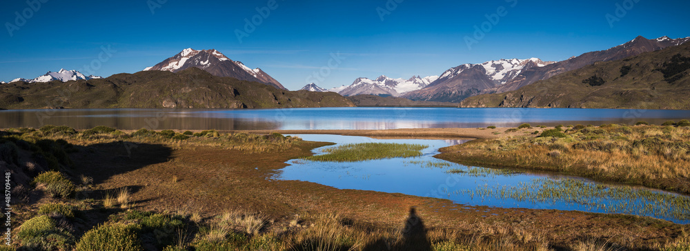 Belgrano Lake (Lago Belgrano) with Andes Mountain Range backdrop, Perito Moreno National Park, Santa Cruz Province, Patagonia, Argentina, South America