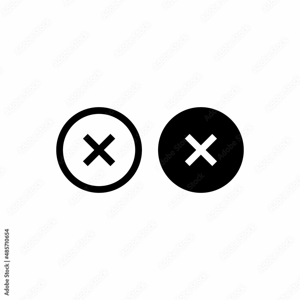 Fototapeta premium close icon vector