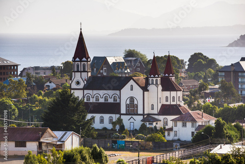 Sacred Heart of Jesus Catholic Church (Iglesia Sagrado Corazon de Jesus), Puerto Varas, Chile Lake District, South America