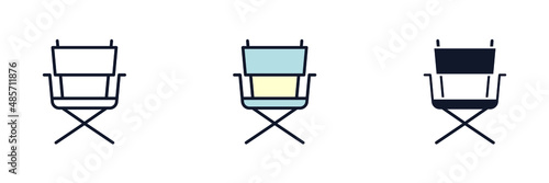 Director's chair icon symbol template for graphic and web design collection logo vector illustration