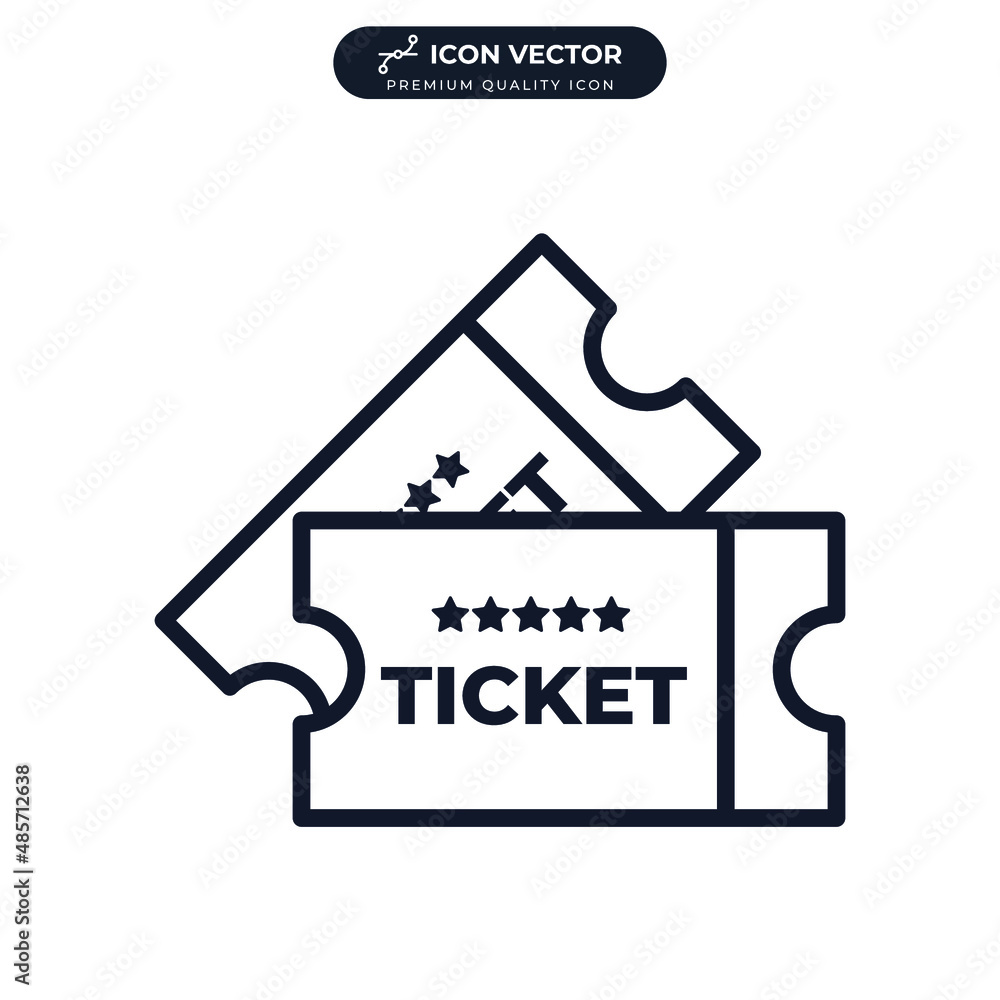 Tickets icon symbol template for graphic and web design collection logo vector illustration