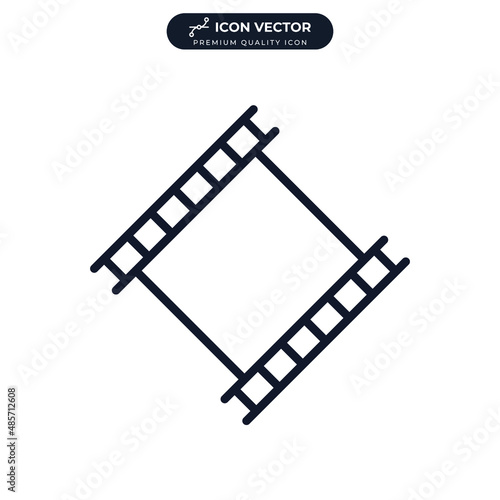 Film strip icon symbol template for graphic and web design collection logo vector illustration