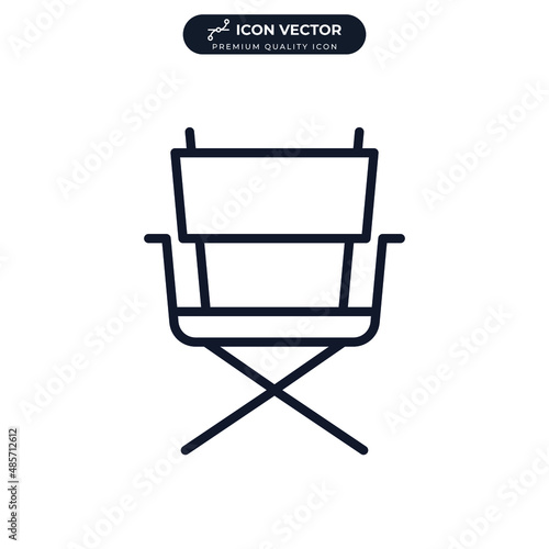 Director's chair icon symbol template for graphic and web design collection logo vector illustration