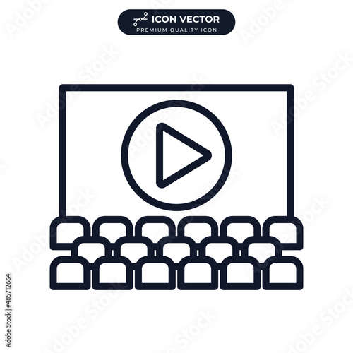 Auditorium. Cinema hall icon symbol template for graphic and web design collection logo vector illustration