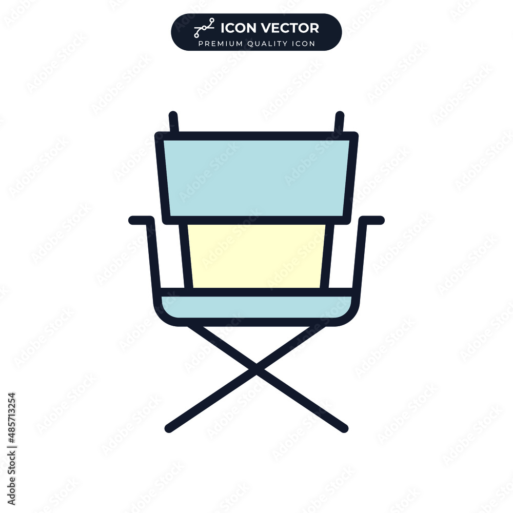 Director's chair icon symbol template for graphic and web design collection logo vector illustration Director's chair icon symbol template for graphic and web design collection logo vector illustration