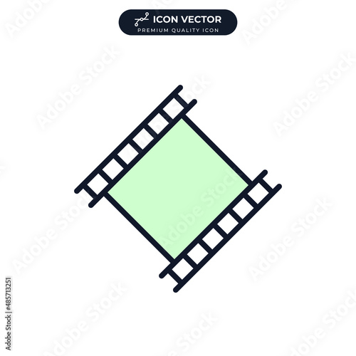 Film strip icon symbol template for graphic and web design collection logo vector illustration