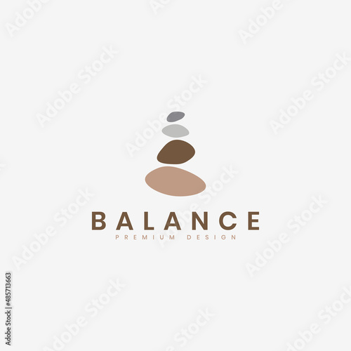 stack stones logo vector inspiration, logo balance stone minimalist design for spa and wellness
