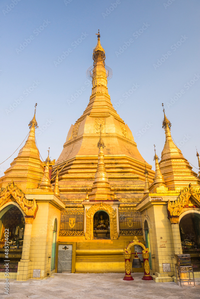 Sule Paya (Sule Pagoda), a Buddhist temple in Yangon (Rangoon), Myanmar (Burma)