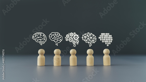 Success business team working idea or teamwork thinking together