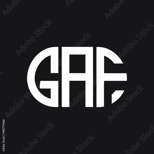 GAF letter logo design on black background. GAF creative initials letter logo concept. GAF letter design.