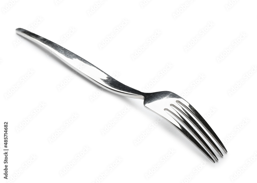 Stainless steel fork on white background Stainless steel fork on white background