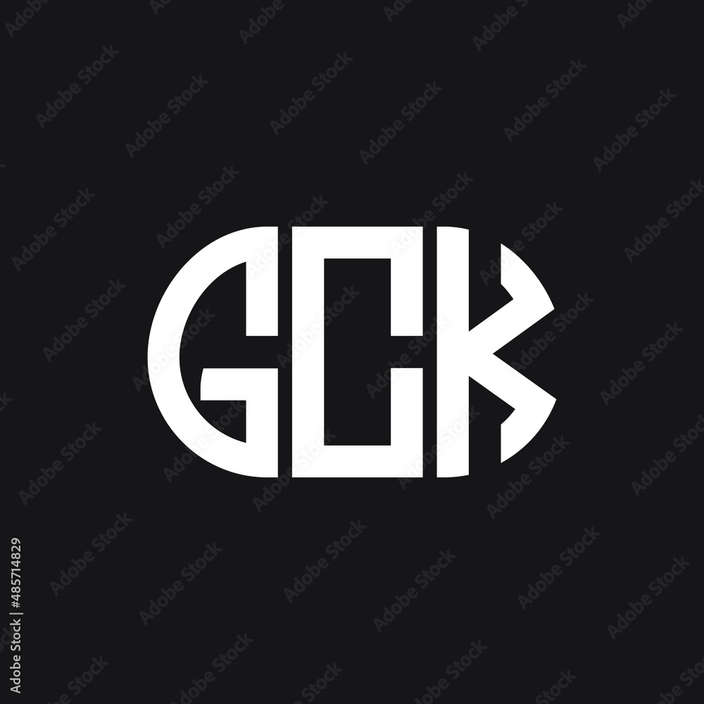 GCK letter logo design on black background. GCK creative initials letter logo concept. GCK letter design. GCK letter logo design on black background. GCK creative initials letter logo concept. GCK letter design.