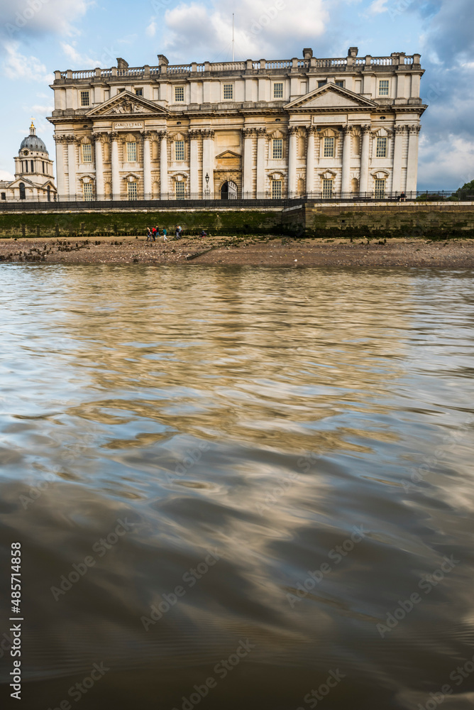 University of Greenwich seen from the River Thames, London, England