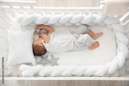 Adorable little baby sleepi...