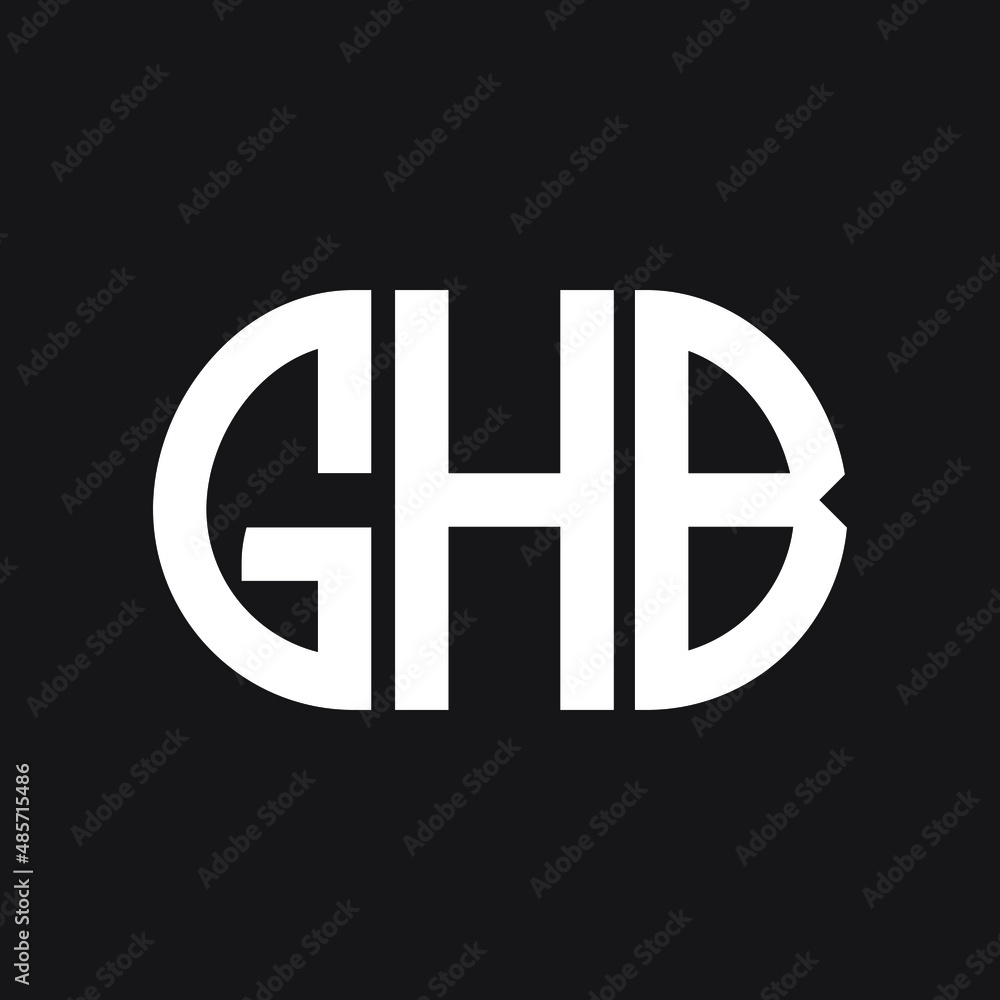 GHB letter logo design on black background. GHB creative initials letter logo concept. GHB letter design. GHB letter logo design on black background. GHB creative initials letter logo concept. GHB letter design.