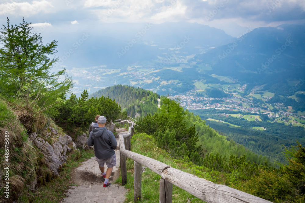 Naklejka premium hiking in the mountains