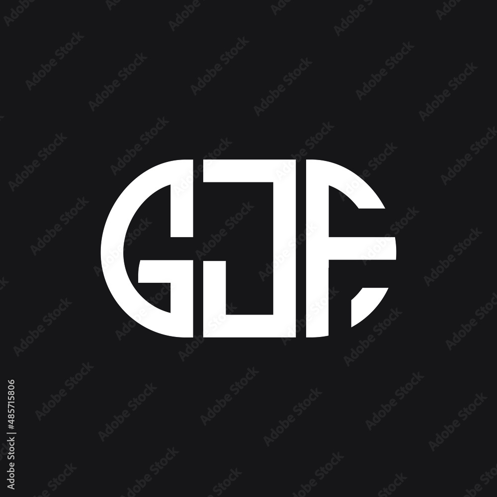 GJF letter logo design on black background. GJF creative initials letter logo concept. GJF letter design. GJF letter logo design on black background. GJF creative initials letter logo concept. GJF letter design.
