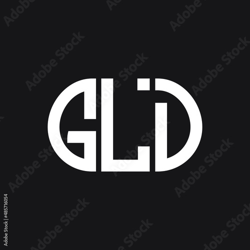 GLD letter logo design on black background. GLD creative initials letter logo concept. GLD letter design. photo